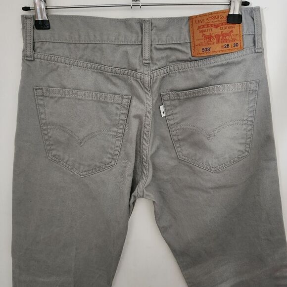 Levi's Mens 508 Tappered Gray Denim Jeans Size 28x30 - Picture 5 of 9